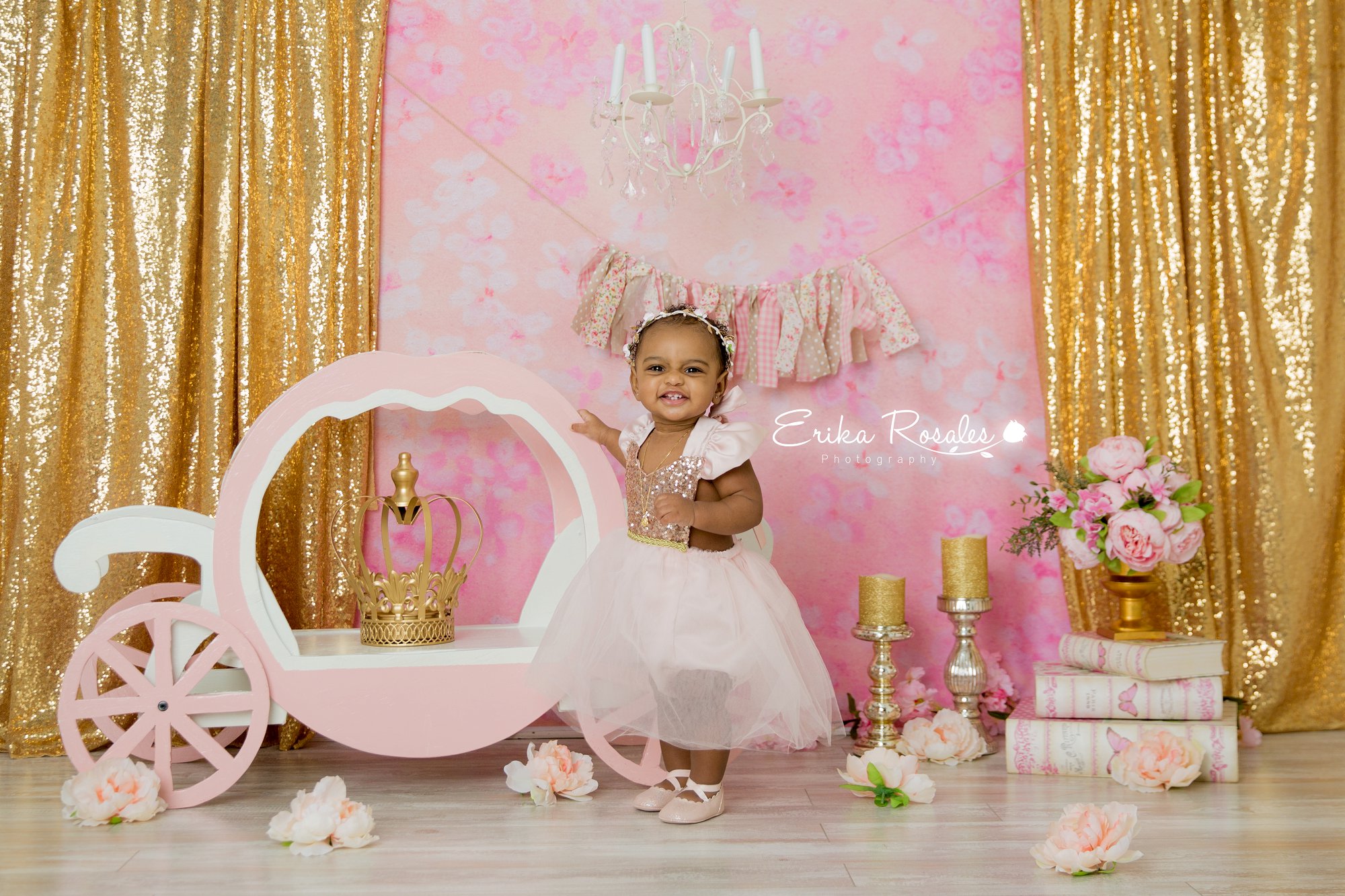 Baby Girl 1 Year Old Photo Session Birthday Girl Photo Session Erika Rosales New York Photo Studio Family Portrait Studio in Bronx NY