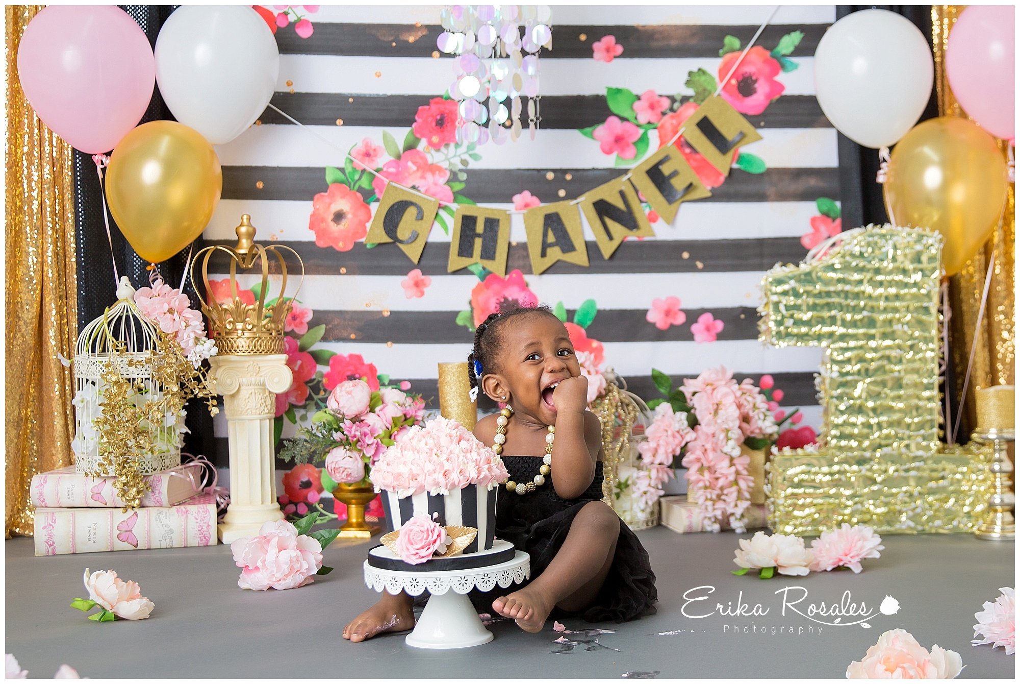 kate spade theme smash cake Archives - Erika Rosales New York Photo Studio  | Family Portrait Studio in Bronx NY