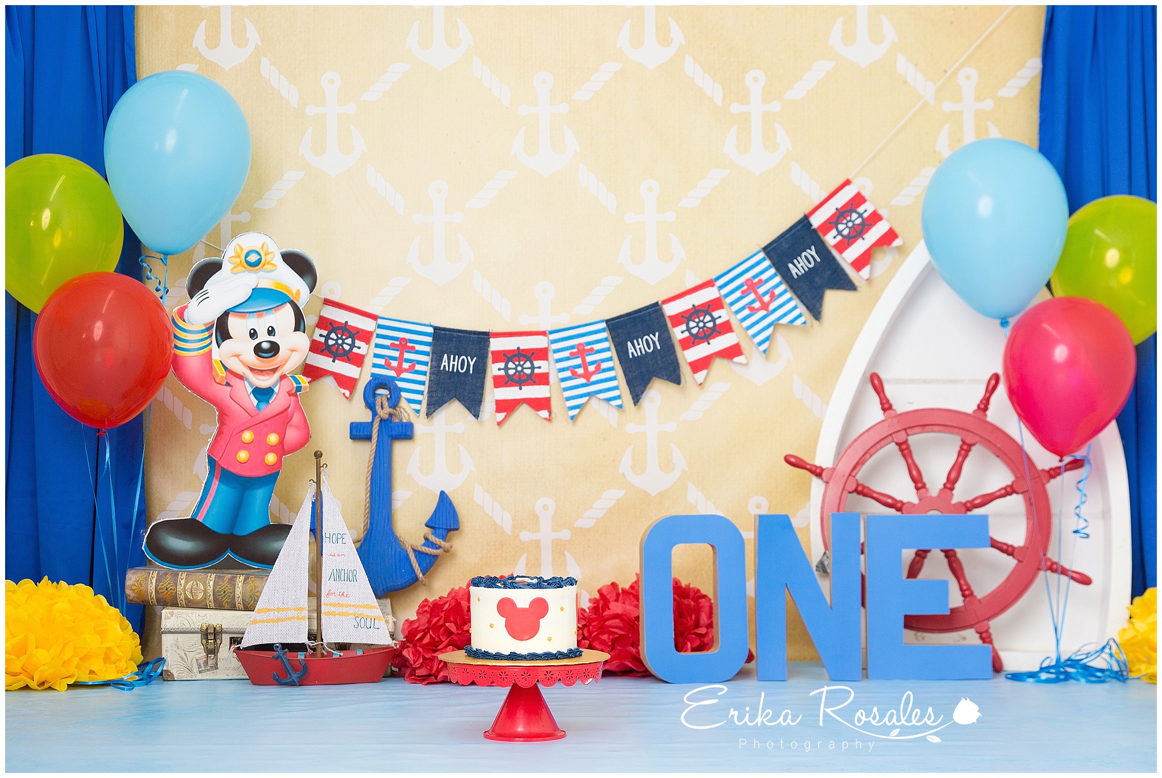 Nautical / Sailor Mickey Mouse Birthday Party Ideas