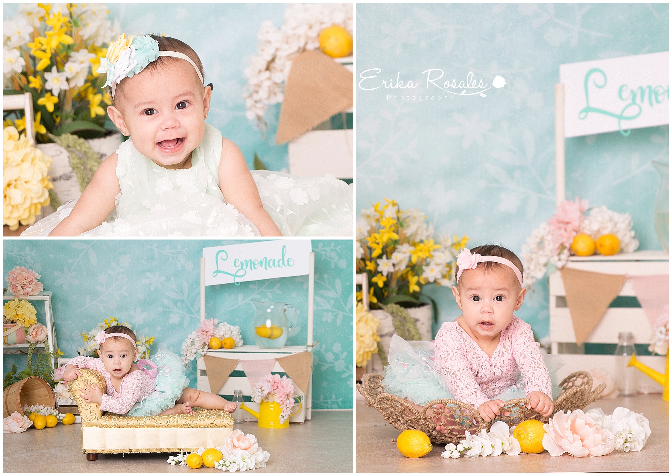 Milestone 6 month old baby girl- Baby Photographer The Bronx Studio