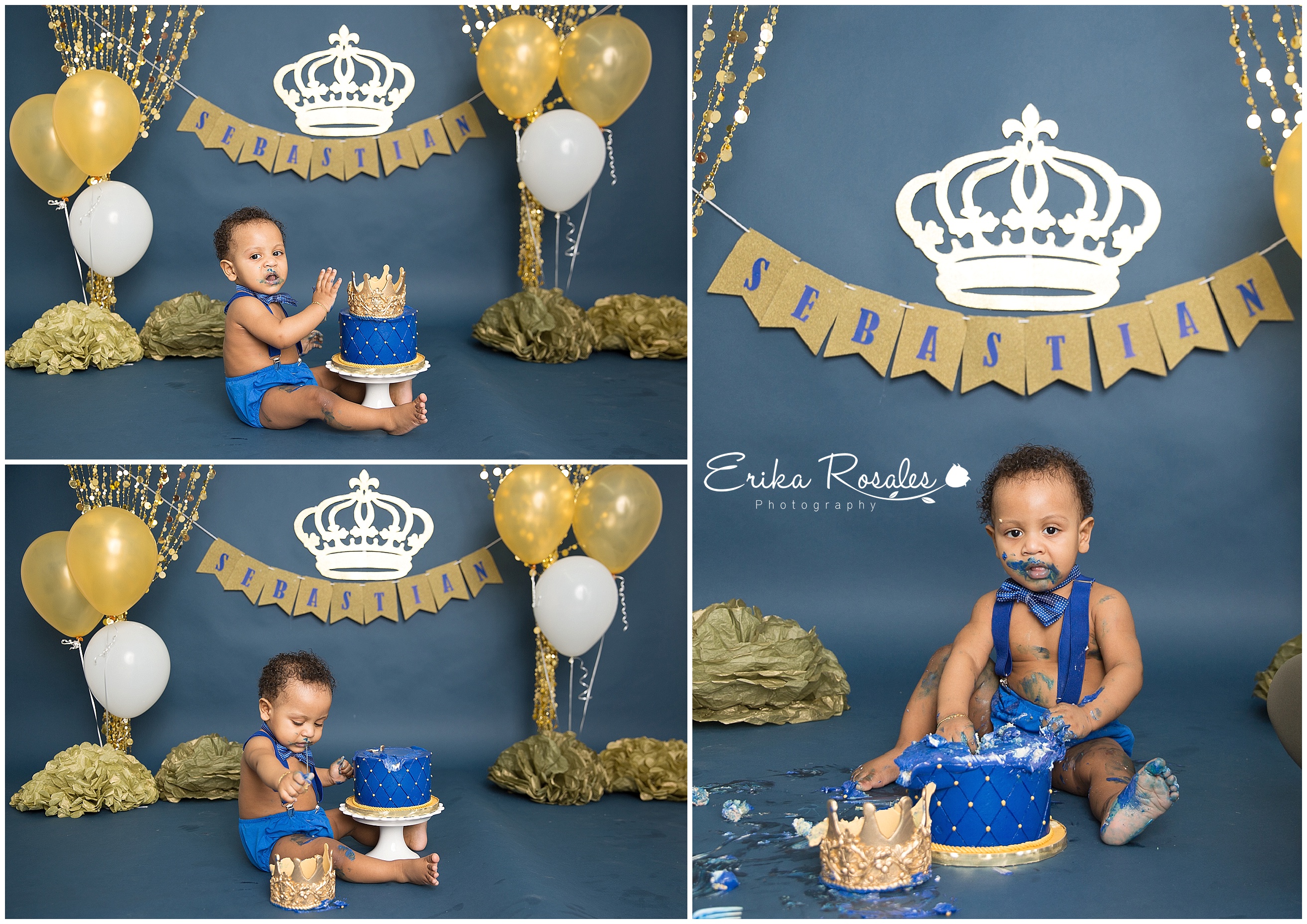 Prince Cake Smash- Baby Photographer The Bronx Studio | Erika Rosales