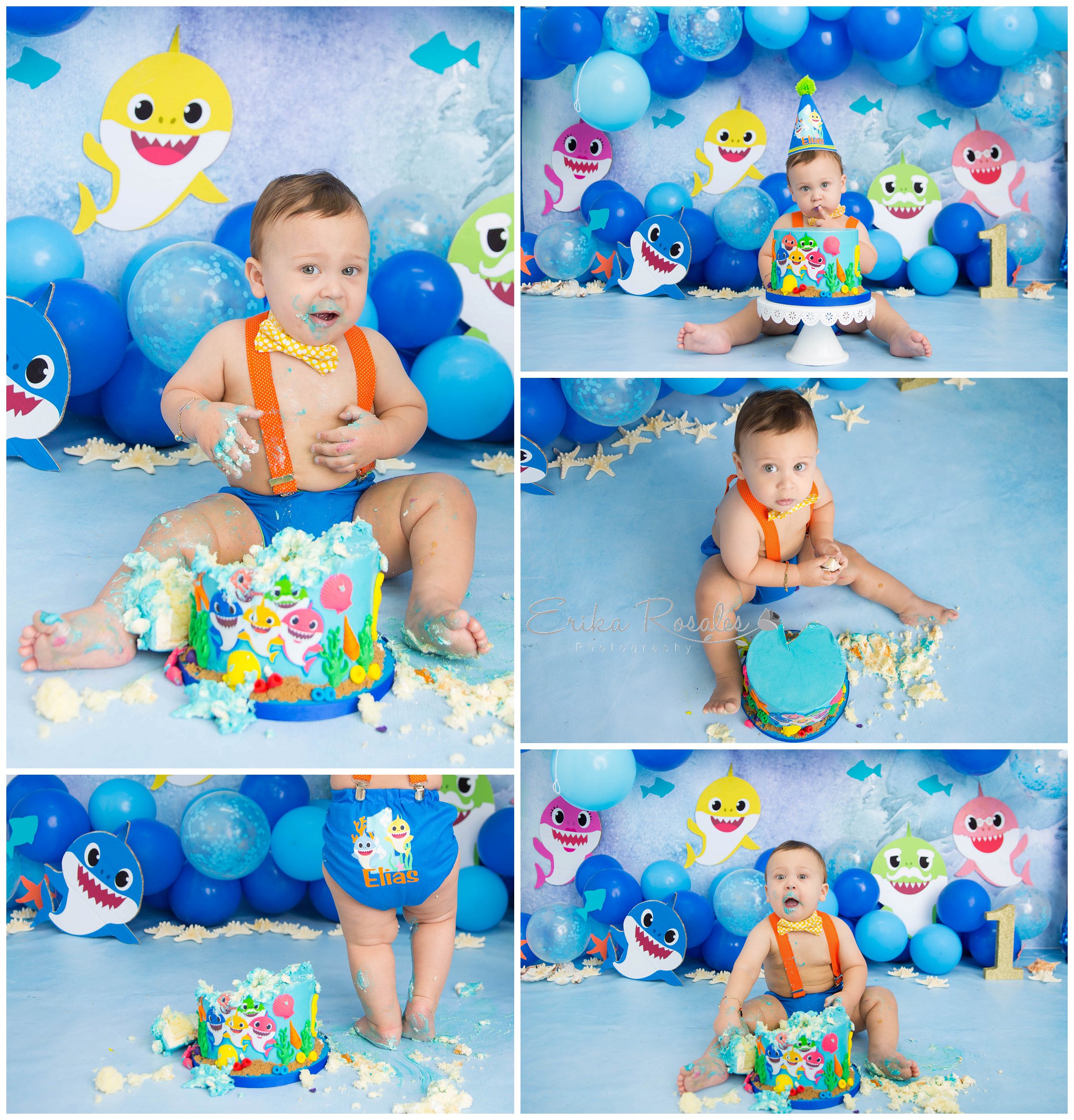 Baby shark deals smash cake outfit